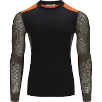 Aclima - WoolNet Hybrid Crewneck - Merino-ondergoed M, zwart