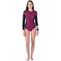 Hurley Advant Texture 2/2 Mm Shorty Met Lange Mouwen En Rits Aan De Voorkant Voor Dames