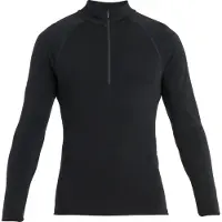 Icebreaker - 300 Merinofine Polar L/S Half Zip - Merino-ondergoed M, zwart