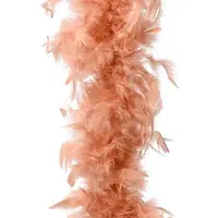 Décoris Boa veer d15l15b15h184 cm rose kerst