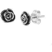 The Jewelry Collection BJ 1101536 oorstekers 925 zilver roos verouderde look (oxidized)