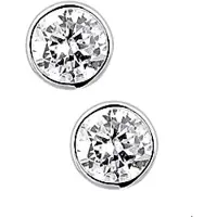 Trendjuwelier huiscollectie Oorknoppen Zirkonia Zilver Glanzend