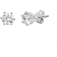 The Jewelry Collection TFT Oorknoppen Zirkonia Zilver Gerhodineerd Glanzend 5mm