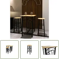 The Living Store De Living Store: Ontbijtbalk met lichtbruin hout en zwarte staalaccenten