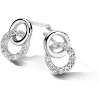 The Jewelry Collection Zilver Gerhodineerde Oorknoppen zirkonia 1334365