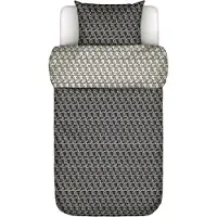 Marc O'Polo Dekbedovertrek Monogram Black Satijn-140 x 200 / 220 cm | 1-Persoons