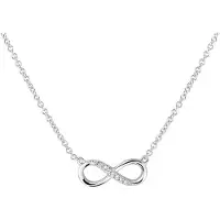 Trendjuwelier huiscollectie 1327121 Zilveren Ketting Infinity Zirkonia 1,2 mm 41 + 4 cm