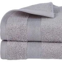 Atmosphera Badhanddoek Towelmaster - 4x - lichtgrijs - luxe - 70 x 130 cm - katoen - 450 grams - badkamer handdoek