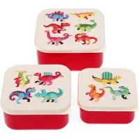 Rex London Snackbox (3 stuks) baby dino van