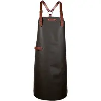 Xapron - Bovine Schort met Schouderbanden Large Leer - Leer - Bruin -