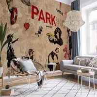 Karo-art 250cm X 175cm - Fotobehang - [Banksy] Range of Variety