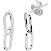 Trendjuwelier huiscollectie TFT Oorhangers Zilver Gerhodineerd Glanzend 16 mm x 4 mm