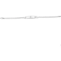 TFT Graveerarmband Zilver Zirkonia Plaat 5,0 mm 16 - 18 cm