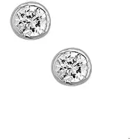Huiscollectie zilver Zilver Gerhodineerde Oorknoppen zirkonia 1308068