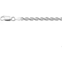 The Jewelry Collection Armband Koord 3,0 mm - Zilver