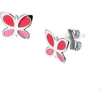 The Jewelry Collection Zilver Gerhodineerde Oorknoppen vlinder 1325873