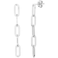 Trendjuwelier huiscollectie TFT Oorhangers Zilver Gerhodineerd Glanzend 39 mm x 4 mm