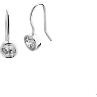 Trendjuwelier huiscollectie TFT Oorhangers Franse Haak Zirkonia Zilver Gerhodineerd Glanzend