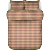 Marc O'Polo Dekbedovertrek Hillan Dark Coral Flanel-200 x 200 / 220 cm | 2-Persoons