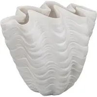 Mette Ditmer Shell vaas Small, 22 cm, white