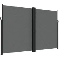 vidaXL Windscherm uittrekbaar 220x1000 cm antracietkleurig