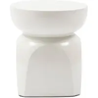 Rivièra Maison Porto End Table, dia 37 cm, pure white (Wit, 42.5 diameter: 37cm)