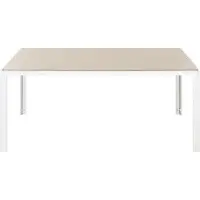 Beliani CATANIA - Tuintafel - Beige - 160 x 90 cm - Veiligheidsglas