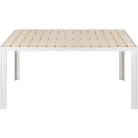 Beliani COMO - Tuintafel - Lichthout - 90 x 150 cm - Kunsthout