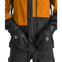 Ortovox - Full Leather 3 Finger Glove - Handschoenen S, zwart