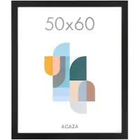 Acaza Fotokader - Fotolijst - Wissellijst - 50x60 cm - MDF - Zwart