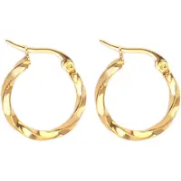 Everneed Tilla Twist Stor Guldfarvet Hoop (U)