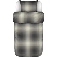 Marc O'Polo Dekbedovertrek Phia Black Flanel-140 x 200 / 220 cm | 1-Persoons