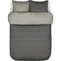 Marc O'Polo Dekbedovertrek Monogram Black Satijn-260 x 200 / 220 cm | Extra Breed