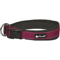 Petlando Hondenhalsband Outdoor Aubergine&Zwart - Klikhalsband - M 45-50x3.5 Cm