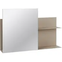 Broste Copenhagen Svante wandplank met spiegel - beige