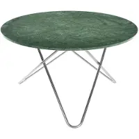 OX Denmarq Big O Table eettafel marmer indio, roestvrij onderstel
