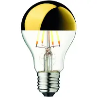Design By Us LED lamp E27 met gouden kap 3,6 W 2.700 K dimbaar , E27 3,6 W LED, dimbare, Glas