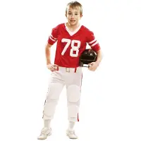 MOM Rugby Player Junior Costume Rood 7-9 Years Kinderen
