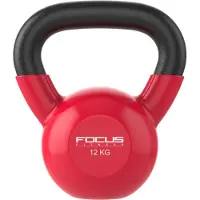 Focus fitness Kettlebell - Focus Fitness Vinyl - 12 kg - Rood