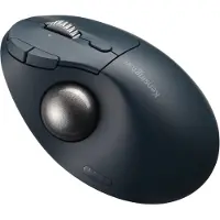 Kensington Trackball Pro Fit Ergo TB550, ergonomisch, snoerloos, oplaadbare batterij, 7 knoppen en 4D scrollwiel, 400/800/1200/1600 dpi, PCR, grijsblauw