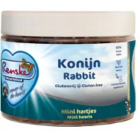 Renske 6x Gezonde Beloning Mini Hartjes Hondensnack Konijn 300 gr