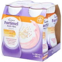 Nutricia Fortimel Multi Fiber 1.5kcal Aardbei Voedingssupplement Ondervoeding Flessen | 4 x 200 ml