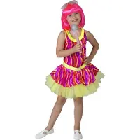 Funny fashion Punk & Rock Kostuum Rock Diva Jurk Meisje Maat 116 Carnaval kostuum Verkleedkleding