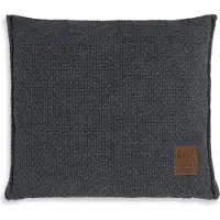 Knit Factory Jesse Kussen - Antraciet - 50x50 cm