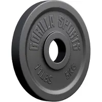 Gorilla Sports Olympische Halterschijf 5 kg gietijzer zwart 50/51 mm