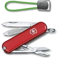 Victorinox Classic SD zakmes+lanyard - Style Icon/groen-7 functies