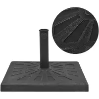 vidaXL Parasolvoet vierkant 19 kg hars zwart