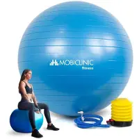 Mobiclinic Anti-puncture Pilates 65cm Ball Blauw