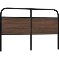 vidaXL Vervangend hoofdbord 150 cm bewerkt hout en staal bruin eikenkleurig