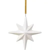 Villeroy & Boch Winter Glow kerstboomhanger ster Wit-beige